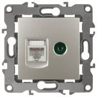 ТВ-розетка и розетка Ethernet RJ-45 без рамки Эра Эра 12 12-3110-15