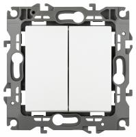Переключатель двухклавишный без рамки Эра Эра 12 12-1104-01М