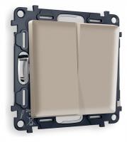 Выключатель проходной двухклавишный Ambrella Volt Quant MA363020