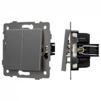 Выключатель самовозвратный двухклавишный без рамки Arlight SWT 049885