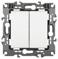 Переключатель двухклавишный без рамки Эра Эра 12 12-1112-01М