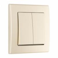 Выключатель двухклавишный Arte Milano SET06-1 SET06-1-30-2 shampan