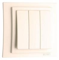 Выключатель трехклавишный Mono Electric Larissa 103-010122-114