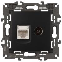 ТВ-розетка и розетка Ethernet RJ-45 без рамки Эра Эра Elegance 14-3110-05