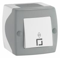 Выключатель проходной одноклавишный Mono Electric Octans IP20 104-020001-109