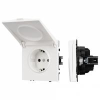Розетка влагозащищенная с заземлением с крышкой, без рамки Arlight SCT 054280