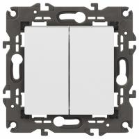 Переключатель перекрестный двухклавишный без рамки Эра Эра Elegance 14-1112-01М