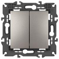 Переключатель перекрестный двухклавишный без рамки Эра Эра Elegance 14-1112-16