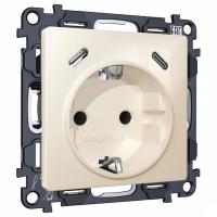 Розетка с заземлением и 2хUSB type C, без рамки Ambrella Volt MA MA310510