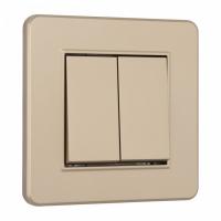 Выключатель двухклавишный Arte Milano SET16-1 SET16-1-30-2 shampan