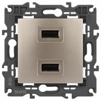 Розетка 2хUSB type A без рамки Эра Эра Elegance 14-4110-04
