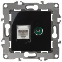 ТВ-розетка и розетка Ethernet RJ-45 без рамки Эра Эра 12 12-3110-06