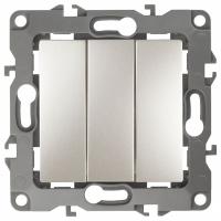 Переключатель трехклавишный без рамки Эра Эра 12 12-1107-15