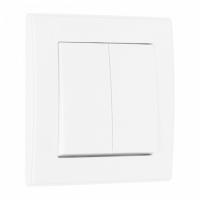 Выключатель двухклавишный Arte Milano SET06-1 SET06-1-30-2 white