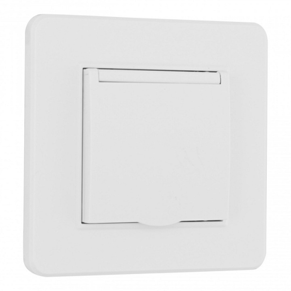 Розетка с заземлением и шторкой, с крышкой Arte Milano SET16-1 SET16-1-41-1 white