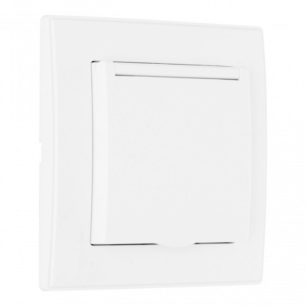 Розетка с заземлением и шторкой, с крышкой Arte Milano SET06-1 SET06-1-41-1 white
