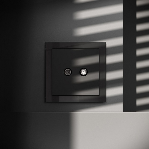 ТВ-розетка и SAT-розетка оконечная без рамки Voltum S70 VLS060408