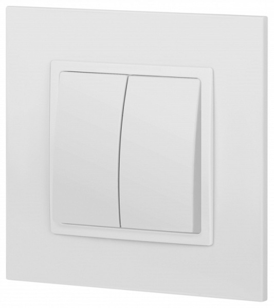 Переключатель перекрестный двухклавишный без рамки Эра Эра Elegance 14-1112-01М