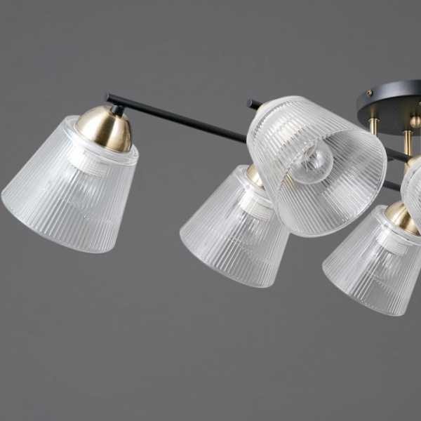 Люстра на штанге ILLUMICO IL0845 IL0845-8CSQ-25BKAB ELITE