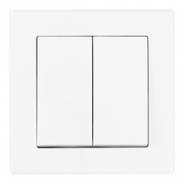 Выключатель двухклавишный Arte Milano SET06-1 SET06-1-30-2 white