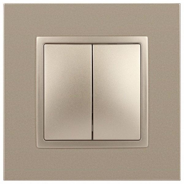 Переключатель двухклавишный без рамки Эра Эра Elegance 14-1106-04