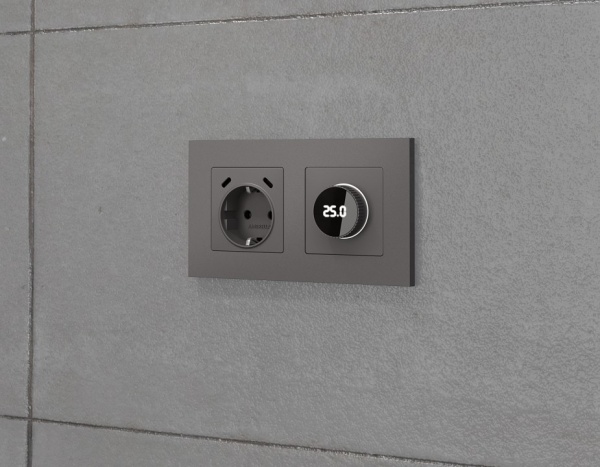 Накладка для терморегулятора электромеханического для теплого пола Ambrella Volt ALFA AP6558