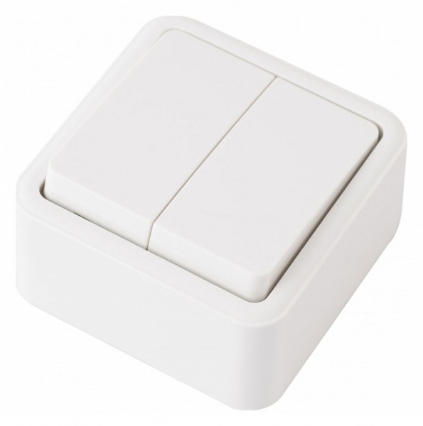 Выключатель проходной двухклавишный Arte Milano 310 310.32-2.white