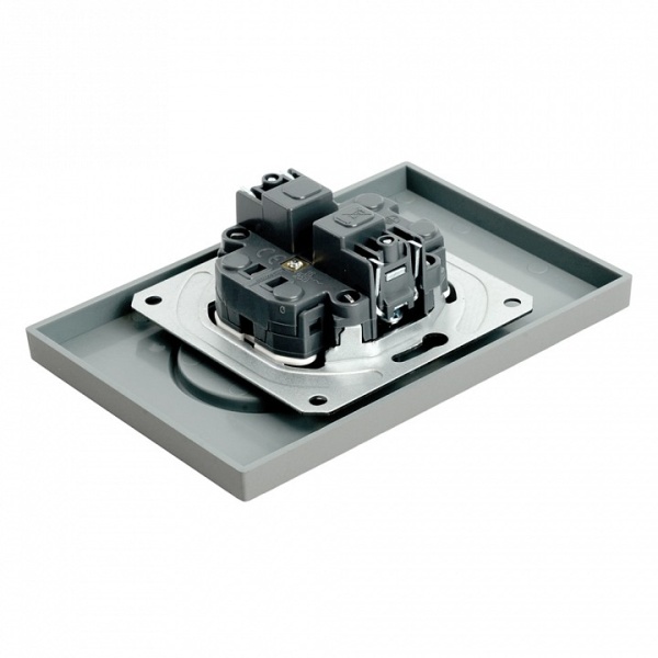 Розетка двойная без заземления, без рамки Stekker Эмили 49955