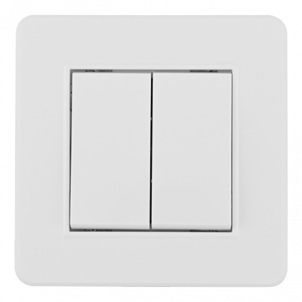 Выключатель двухклавишный Arte Milano SET16-1 SET16-1-30-2 white