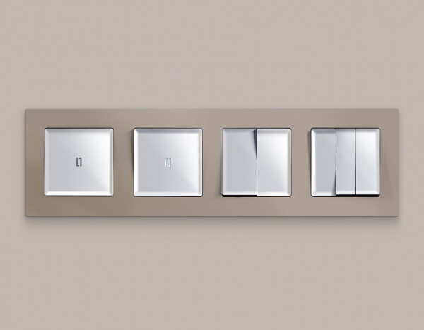 Выключатель проходной двухклавишный Ambrella Volt Quant MA403020