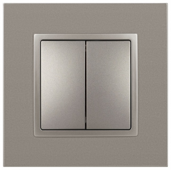 Переключатель перекрестный двухклавишный без рамки Эра Эра Elegance 14-1112-16