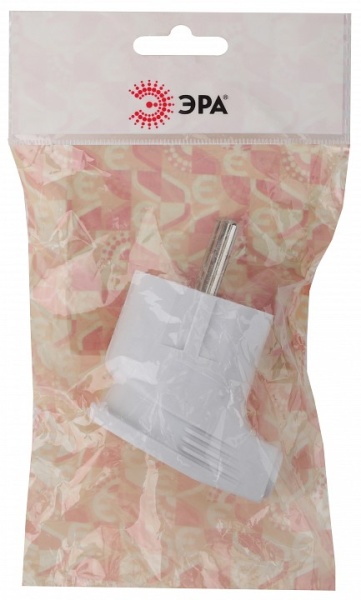 Вилка угловая с заземлением Эра  Vx3-W