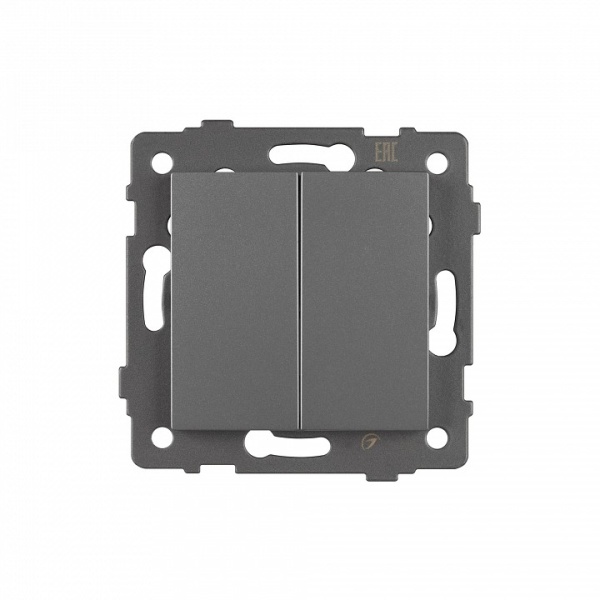 Выключатель самовозвратный двухклавишный без рамки Arlight SWT 049885