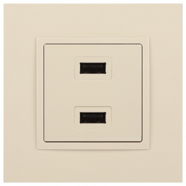 Розетка 2хUSB type A без рамки Эра Эра Elegance 14-4110-02