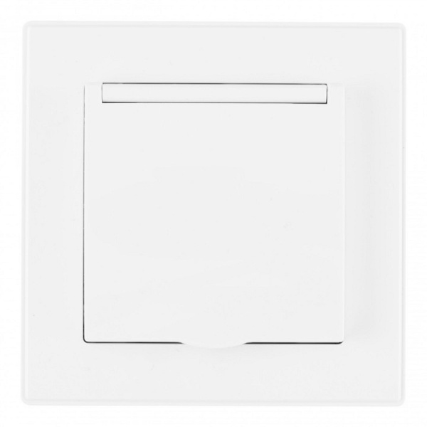Розетка с заземлением и шторкой, с крышкой Arte Milano SET06-1 SET06-1-41-1 white