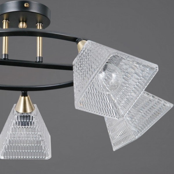 Люстра на штанге ILLUMICO IL0850 IL0850-5CSQ-25BKAB ELITE