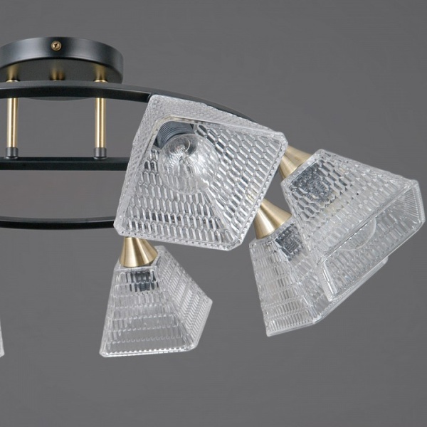 Люстра на штанге ILLUMICO IL0850 IL0850-8CSQ-25BKAB ELITE