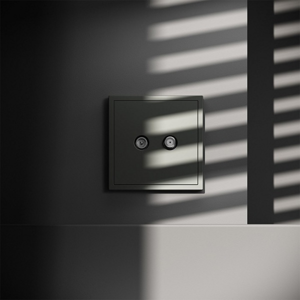 ТВ-розетка и SAT-розетка оконечная без рамки Voltum S70 VLS060406