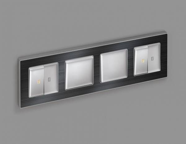 Выключатель проходной одноклавишный Ambrella Volt Quant MA401020