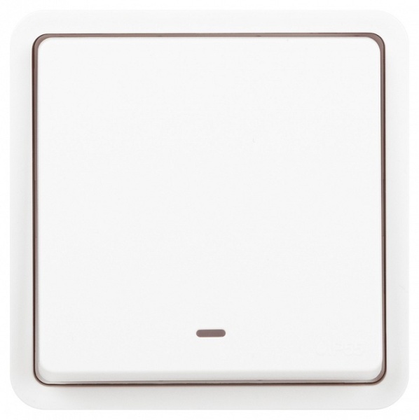 Переключатель одноклавишный с подсветкой Эра Эра Эксперт 11-1527-01