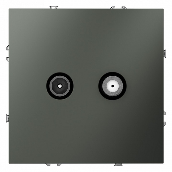 ТВ-розетка и SAT-розетка оконечная без рамки Voltum S70 VLS060406