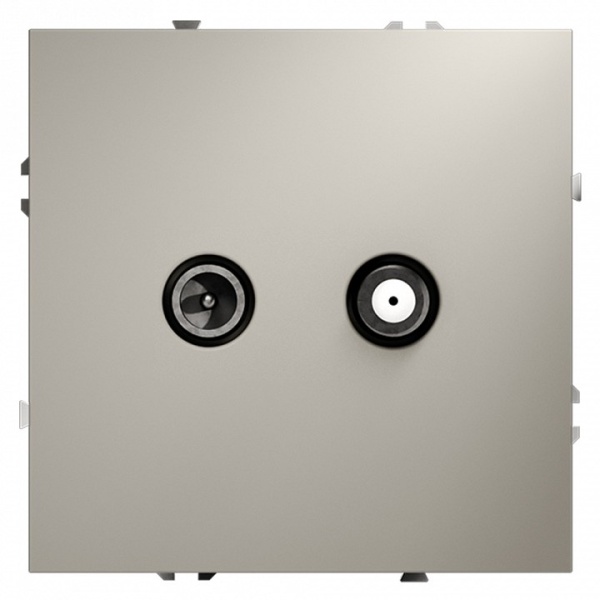 ТВ-розетка и SAT-розетка оконечная без рамки Voltum S70 VLS060403