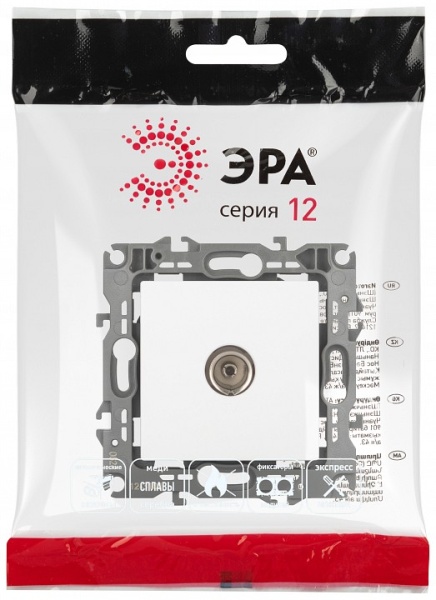 ТВ-розетка без рамки Эра Эра 12 12-3101-01М