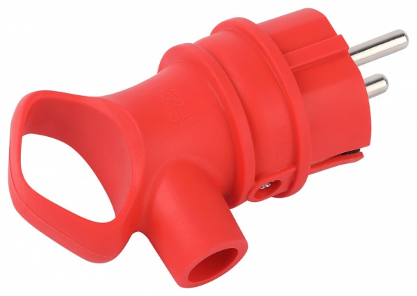 Вилка угловая с заземлением Эра  VX12-R-IP44