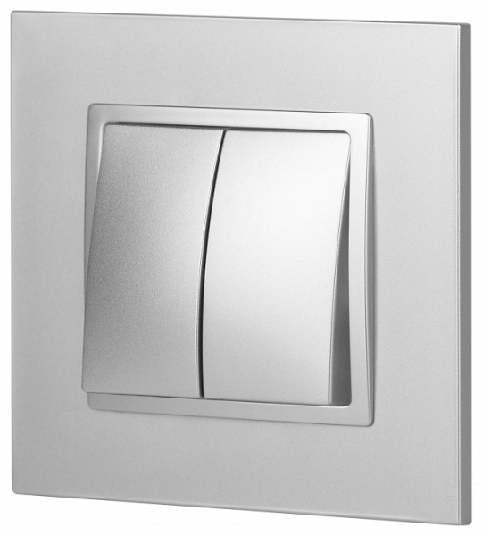 Переключатель двухклавишный без рамки Эра Эра Elegance 14-1106-03