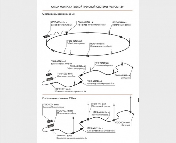 Трек гибкий Italline Fantom IT010-4010 black