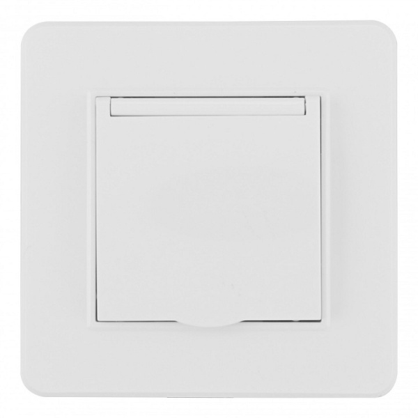 Розетка с заземлением и шторкой, с крышкой Arte Milano SET16-1 SET16-1-41-1 white