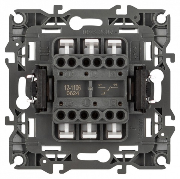 Переключатель двухклавишный без рамки Эра Эра 12 12-1106-16