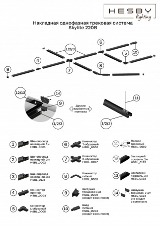 Трек накладной Hesby Lighting Skylite 0001