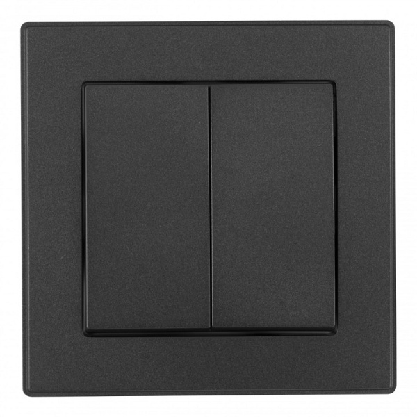 Выключатель двухклавишный Arte Milano SET06-1 SET06-1-30-2 black